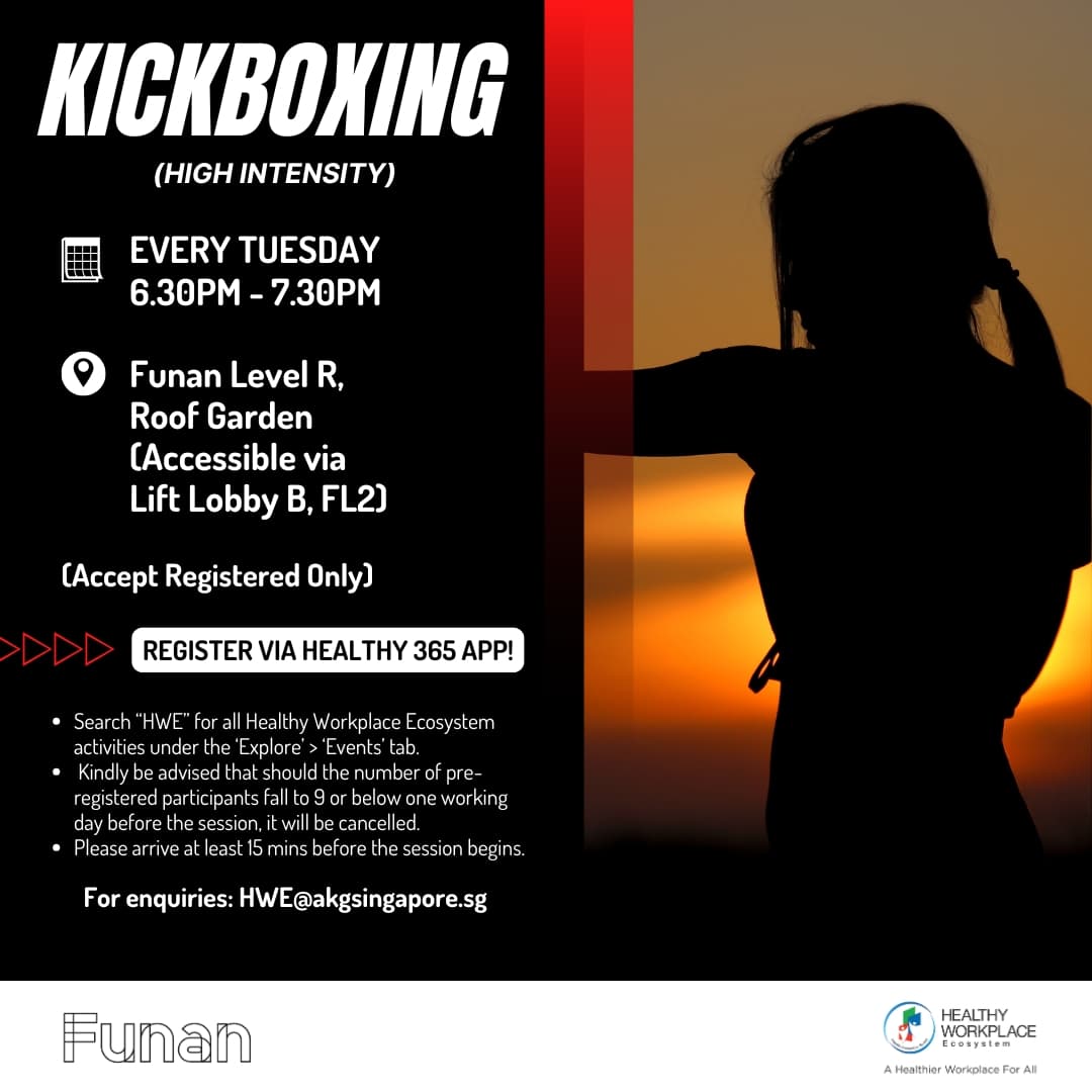 Kickboxing @ Funan Roof Garden (October sessions)