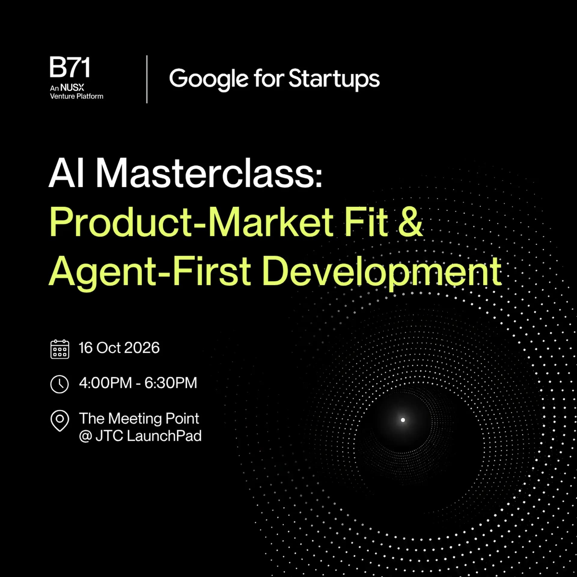 AI Masterclass: Product-market Fit & Agent-First Development | Powered by Google for Startups