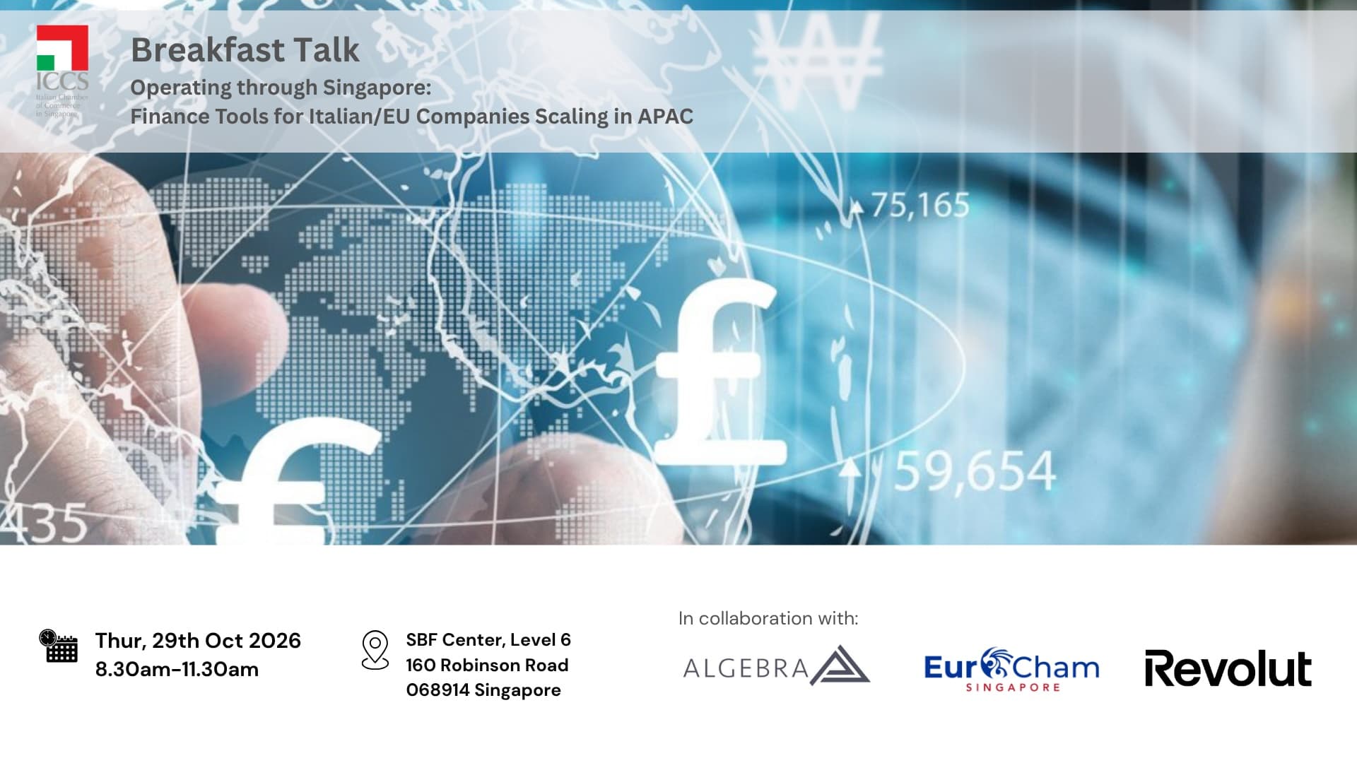 Breakfast Talk Operating through Singapore: Finance Tools for Italian/EU Companies Scaling in APAC