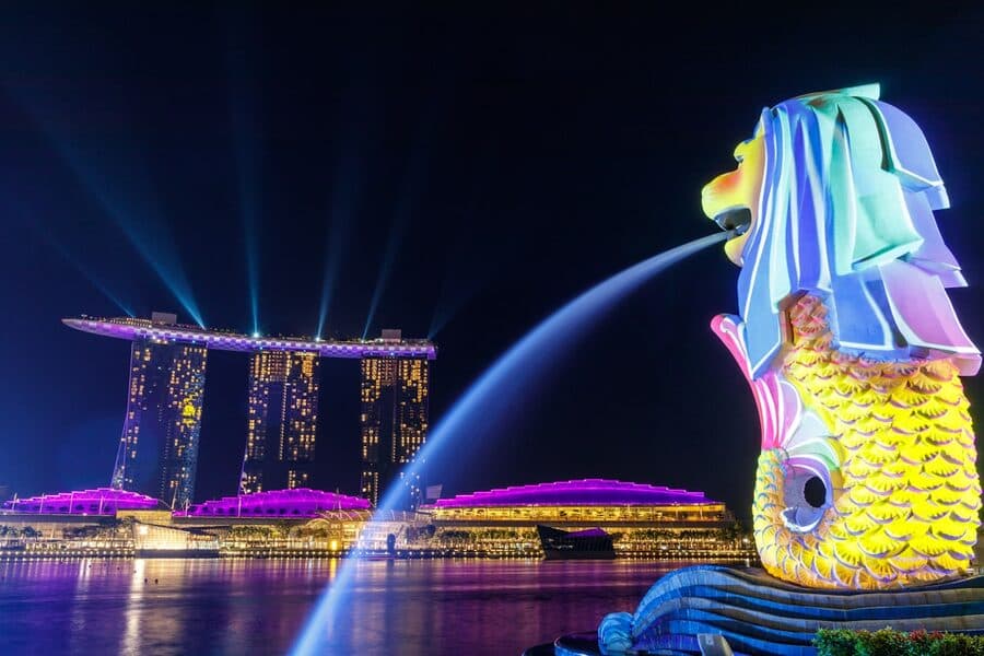 Singapore central business district skyline