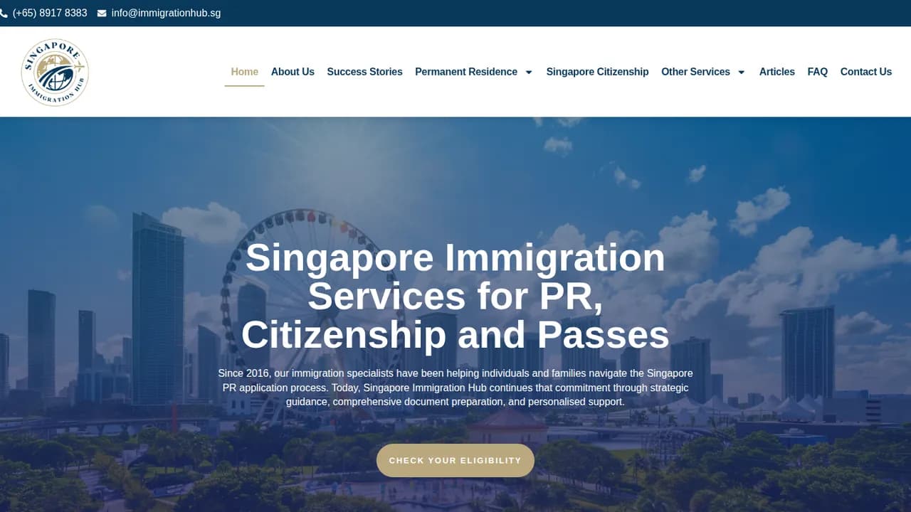 Singapore Immigration Hub hero