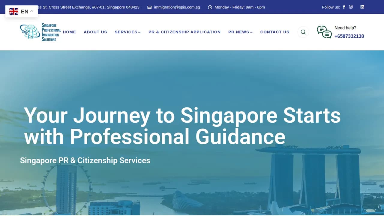 Singapore Professional Immigration Solutions hero